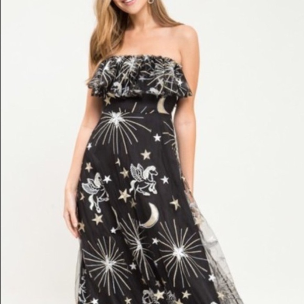 Embroidered Star Dress